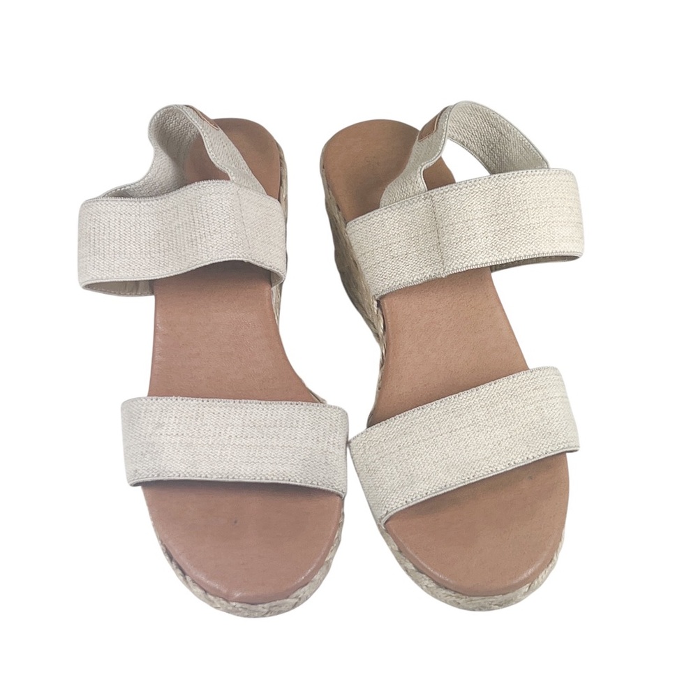 Tommy Bahama Tan Sakura Espadrille Wedge Sandals Size 9 EUC Spring Neutral - Picture 2 of 6